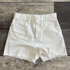 White madewell high waist mom short